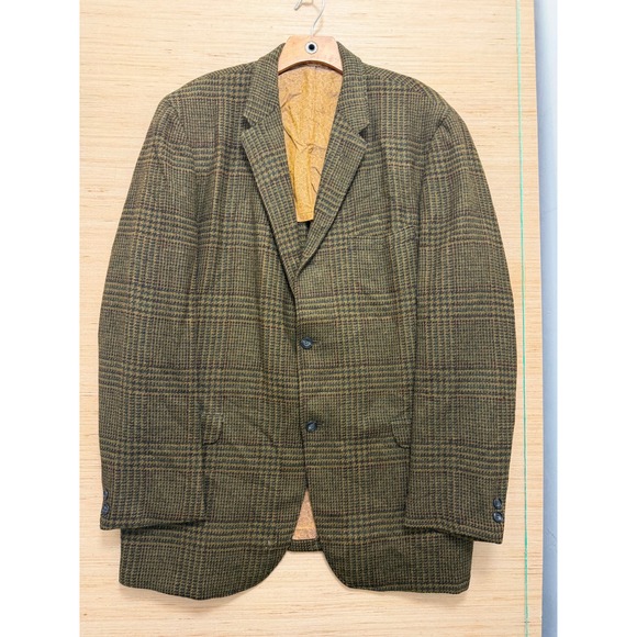 Brookford Bench Clothes Other - Vintage Brookford Bench Clothes Olive Glen Plaid Blazer Sport Coat Paisley